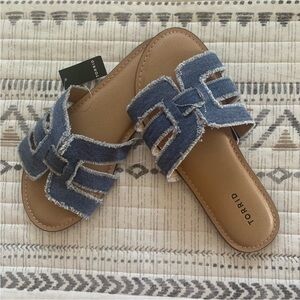 Torrid Denim Sandals - Size 7WW